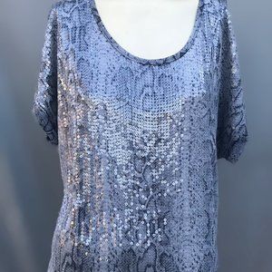 Michael Kors Sequined Snakeskin top 1X